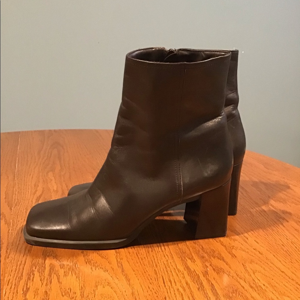 3” Nine West leather ankle boots
